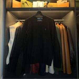 Polo by Ralph Lauren Black V-Neck Sweater